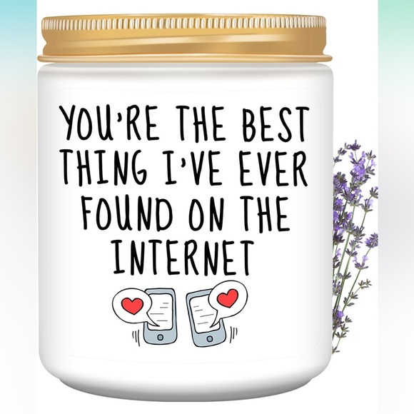 NWT Soy Wax Candle Romantic Funny Valentineines, Birthday, Anniversary Lavender - Picture 1 of 8